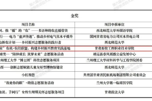 金奖！我校在第六届甘肃省青年志愿服务项目大赛中取得新突破